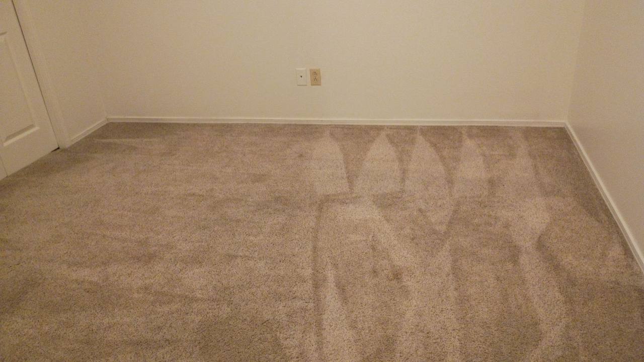Freshly cleaned bedroom carpet